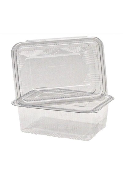 ÇELİKER Disposable Storage Container with Plastic Lid, Leak-Proof Container, 750 Ml, 25 Pieces