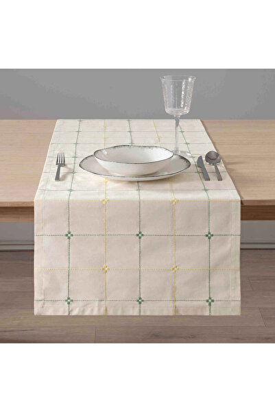 Linens Square 45x170 cm Runner Ekru-Renkli