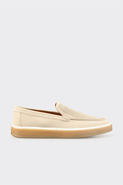 Elle Shoes Bej Deri Erkek Günlük Ayakkabı