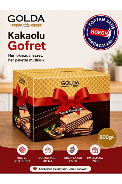 GOLDA Kakaolu kremalı Gofret 800gr HORON TOPAN