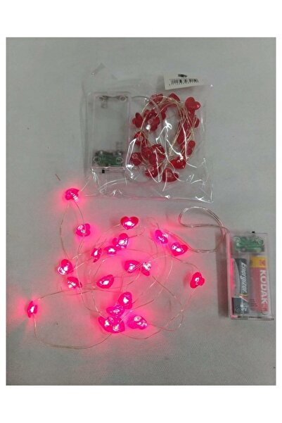 Ticon Nedi Kalpli Kırmızı Led Işık Pilli 2M 20Li