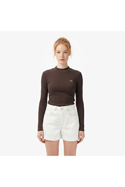 Lacoste Regular Fit Kadın Kahverengi T-Shirt