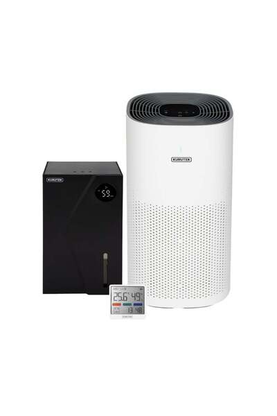Kurutek HT75 Hava Temizleme Cihazı + KT2-A Mini Nem Alma Cihazı + Nem Ölçer 3...