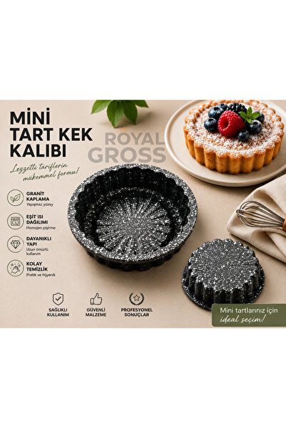 ROYALGROSS قالب كيك صغير أسود من سلسلة شيف، قالب فرن من الجرانيت غير قابل للا...
