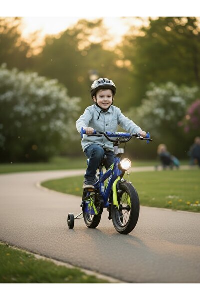 OEM Bicicletă Cu Pedale Pentru Copii, Varsta Recomandata 4-6 Ani, Roti 16 Inch, Roti Ajutatoare, Far luminos, Frane Fata–Spate, Aparatori De Lant