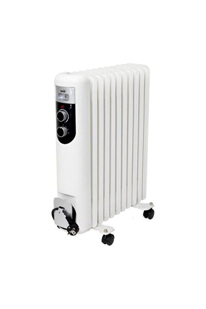Home FKOS11M Oil-Filled Radiator, 11 Fins, 2000W, Thermostat, White