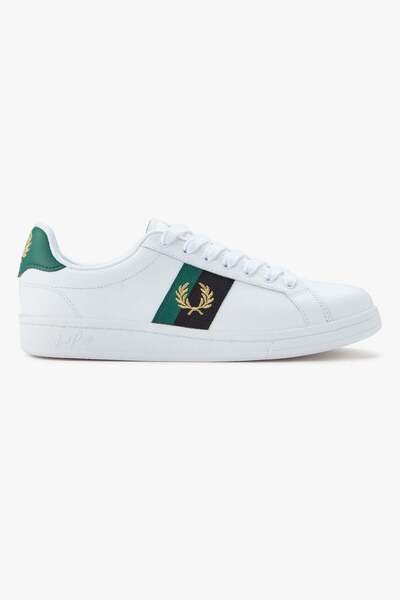 Fred Perry Ανδρικό Παπούτσι - B721 Δερμάτινο / Ταινία - B1311-134 Λευκό