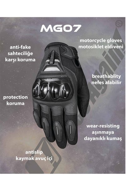 ONE'S AGAİN Ones Again Mg07 Summer Motorcycle Gloves En 13594:2015 Ce Certified