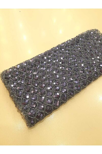 Safir Kumaş Kesip Aplik yada Motif Çıkarmalık Top Sonu 40 cm Taşlı Dantel