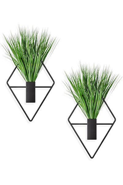 Arabest Set of 2 Small Wall Hanging Planters, Mini Geometric Wall Vase with A...