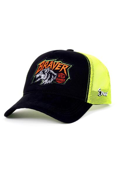 Braver Collection Braver Kurt Nakışlı Trucker Şapka