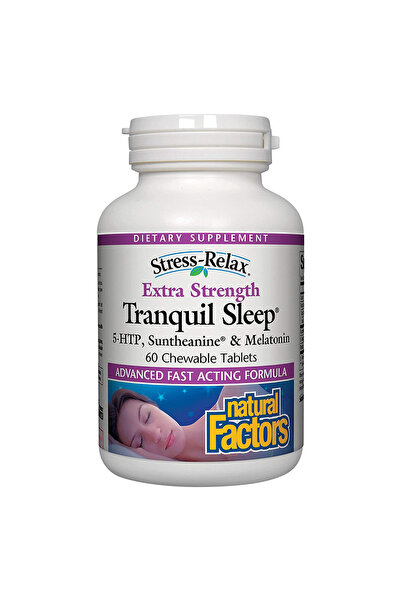 Natural Factors Tranquil Sleep Extra Strength, Tropical Fruit 60 Chewable Tab...
