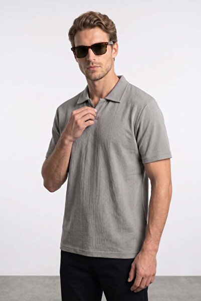 Fulla Moda Striped Apaş Collar Regular T-Shirt