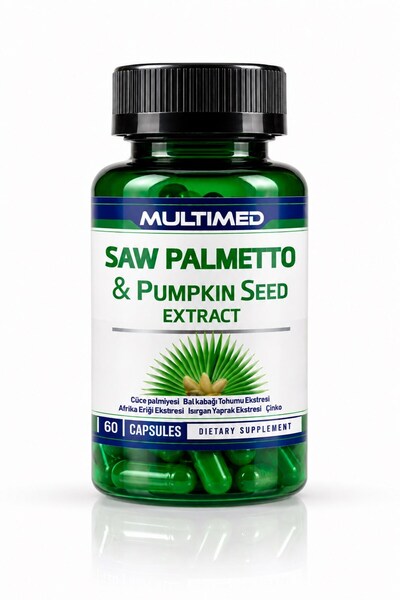Multimed Saw Palmetto & Pumpkin Seed Extract Cüce Palmiye Bal Kabağı Pygeum I...