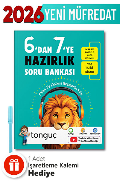 Tonguç Yayınları 6'dan 7'ye Hazırlık Kitabı + Hediyeli