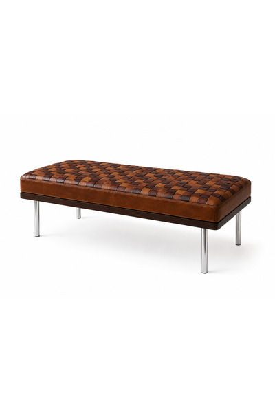 Diez DİEZMAISON GRID BENCH – Premium PU Deri Örgü Tasarım Bench 120 cm
