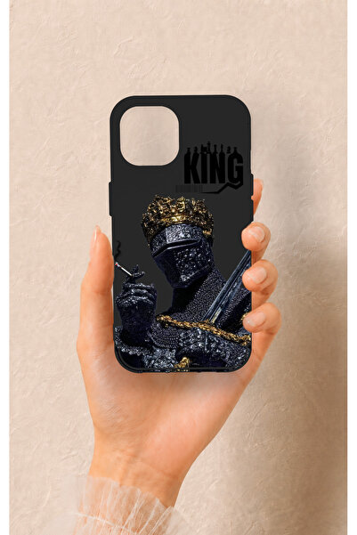 Vip Case iPhone 15 Uyumlu King Desenli Silikon Kılıf