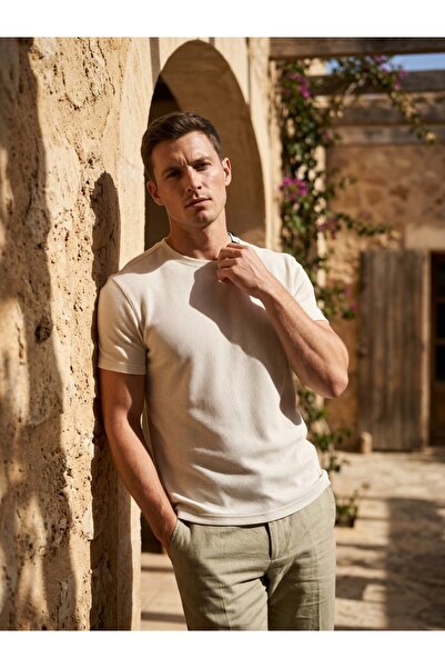 SÜVARİ Tricou cu model tip waffle, respirabil, cu croială standard