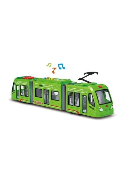 Avaleea Tramvai Verde cu Usi care se Deschid, Frictiune, Sunete si Lumini 1:1...