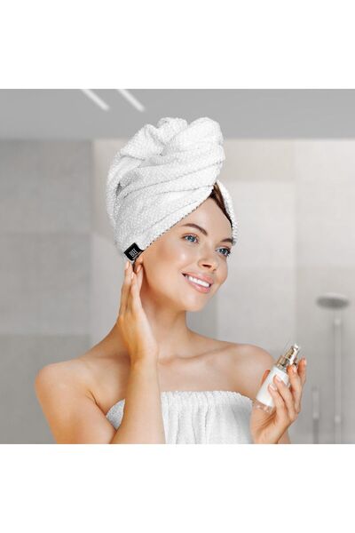 Beauty Home Πετσέτα μαλλιών Turban Art 3407 Λευκό