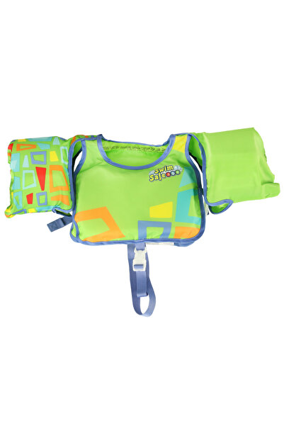 MC Micostore Vesta de inot cu maneci pentru Copii, Reglabila, Swim Safe, Verd...