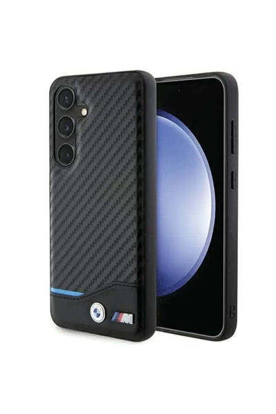 BMW Husă BMHCS24S22NBCK pentru Samsung Galaxy S24 S921, Negru, Negru, Piele C...