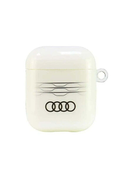 Audi Husă cu model geometric IML pentru AirPods 1, 2 - albă