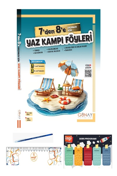 Günay Yayınları 7'den 8'e Geçenler İçin Yaz Tatili Föyleri