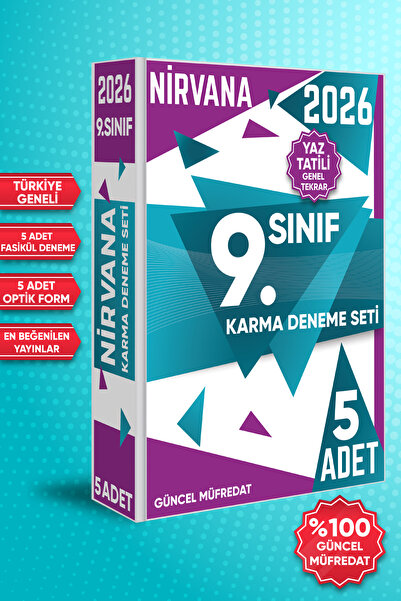 3K YAYIN 2026 9. Sınıf Nirvana Yaz Tatili Genel Tekrar Karma Deneme Seti 5 Fa...