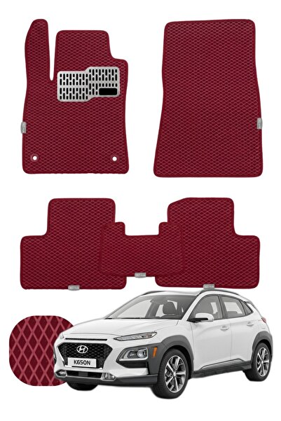 UNAL MAT Hyundai Kona 2017-2023 Özelleştirilebilir Tam Set Premium EVA Paspas...