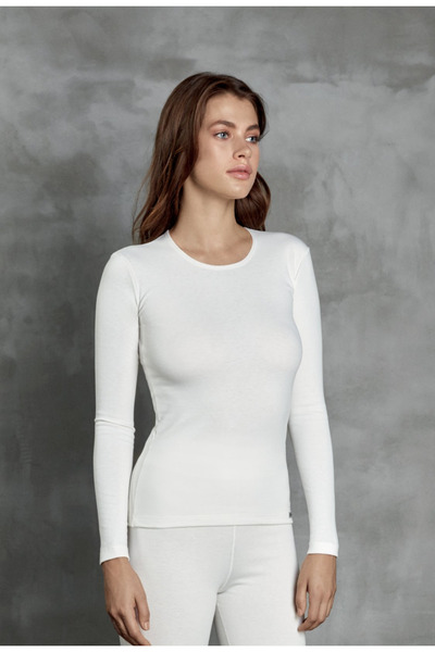 Viselya Large Size Women's Thermal Long Sleeve T-Shirt