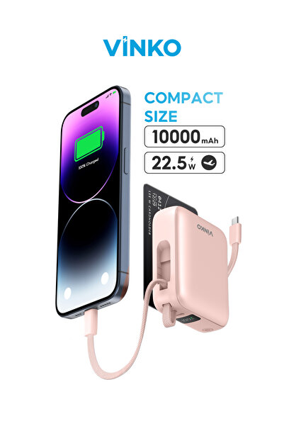 vinko باور بانك، شاحن محمول صغير بقوة 22.5 واط USB C سعة 10000 مللي أمبير، شا...