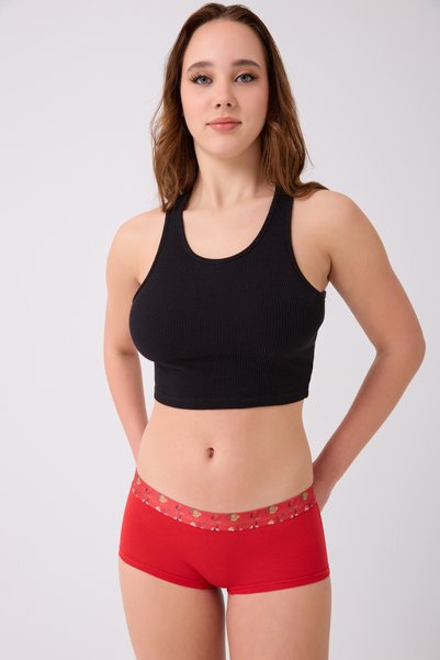 FR Franco Renzo Women's Cotton Lycra 3-Piece Premium Boxed Boyshort Panties