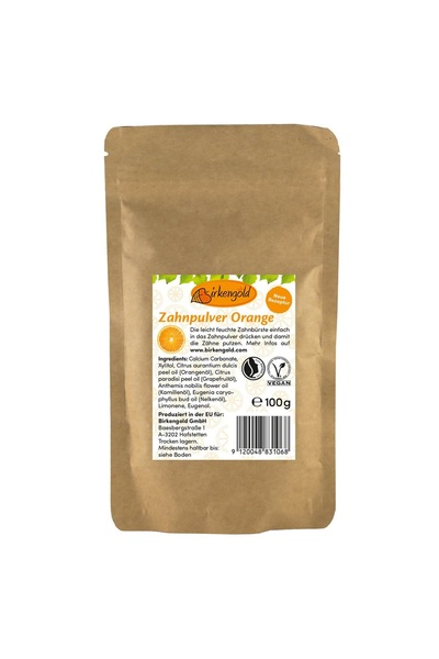 Birkengold Pasta de dinti pudra cu portocale 100g - refill