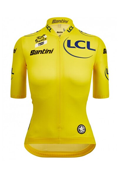 Santini Tricou de ciclism pentru femei Leader General Tour de France - Galben...