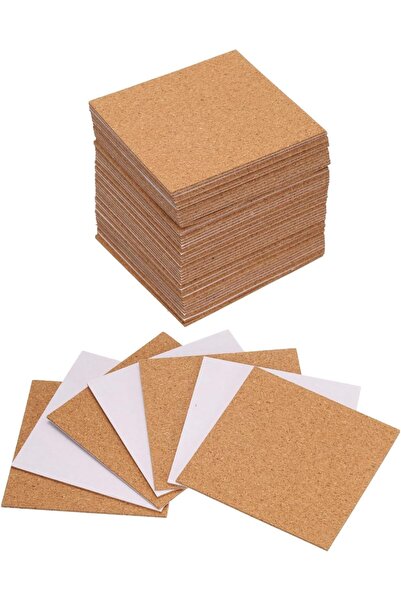 QUARKZMAN 50 buc suporturi de pahare din plută autoadezive 90 x 90 x 1,5 mm c...
