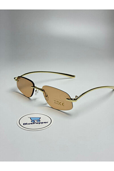 BluePepper Botela V3 |   Sunglasses Frameless Geometric Pink Glass |   Gold S...