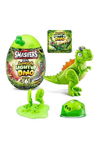 Smashers Figurina surpriza in ou, Smashers, Dino Jurassic Light-Up, Verde