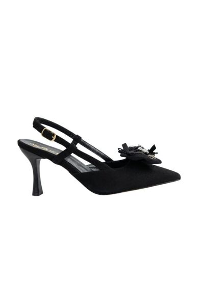 trender Women's evening sandal 3629 black satin