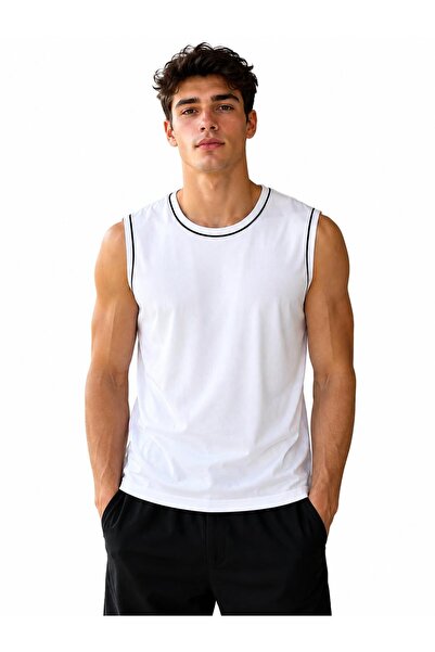 Kuraff Giyim ERKEK GÜNLÜK KONFOR KOLSUZ BASİC T-SHIRT