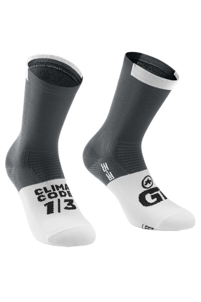Assos Șosete de ciclism GT C2 - Gri/Alb - 35-38