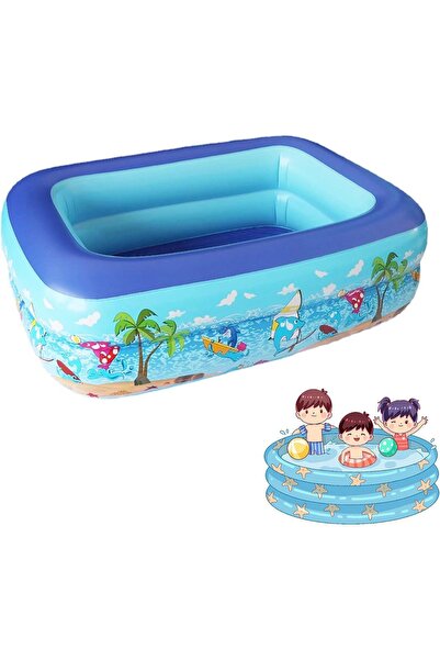 OEM Piscină gonflabilă pentru copii cu tavă pentru grădină, albastră, jucărie...