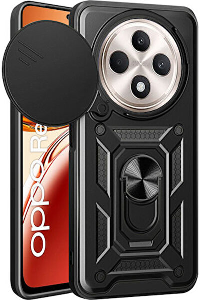 Techsuit Camshield Πίσω Κάλυμμα Πλαστικό / Σιλικόνη Μαύρο (Oppo Reno12 F, Opp...