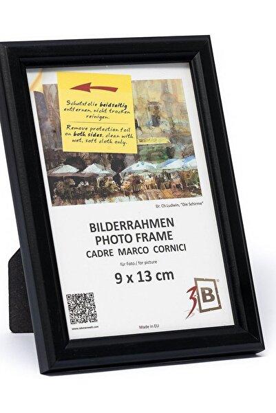 OEM Rama din lemn pentru fotografii clasică, elegantă, 9x13 cm, cu suport, ne...