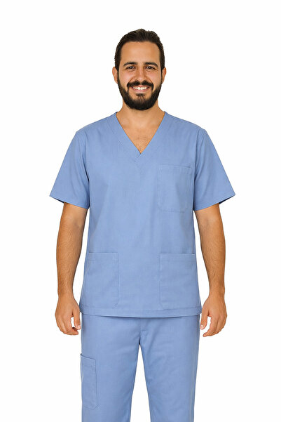 Prof . Victory Scrubs Top – Bluză medicală cu decolteu în V, 5 buzunare și ma...