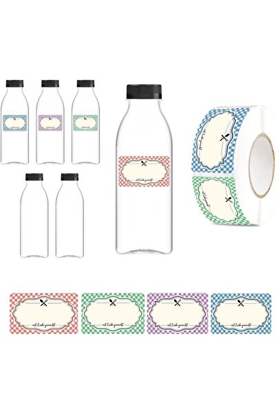 OEM Set de sticle reutilizabile 500 ml 6-PACK din plastic, cu etichete
