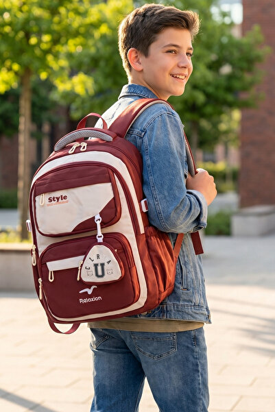 Relaxion Rlx-2466 Rucsac școlar UNISEX pentru elevi, călătorii zilnice, vacan...