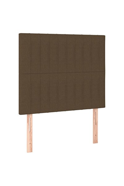 vidaxl Tăblie de pat maro închis 90x5x118/128 cm, material textil