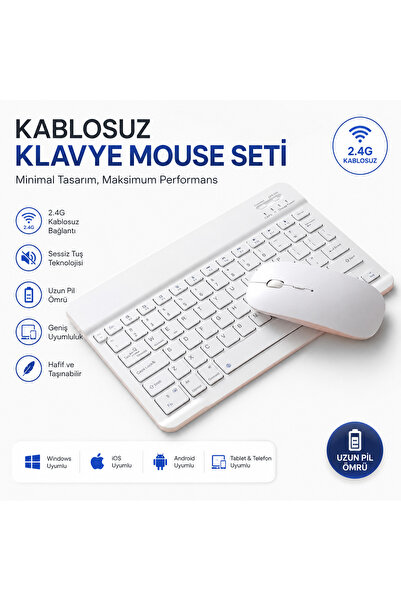 ebulduk Galaxy Tab S10 Lite FE/S10/S9 FE/S9 İle Uyumlu Bluetooth Bağlantılı K...
