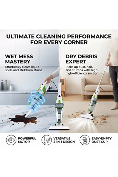 Yallabena Powerful 2-in-1 Vacuum Cleaner - 13000 Pascals Suction Power, 5-Met...
